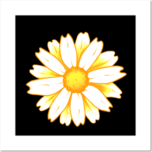 Yellow Daisy Flower Posters and Art